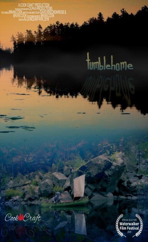 Lake reflection with trees and rocks